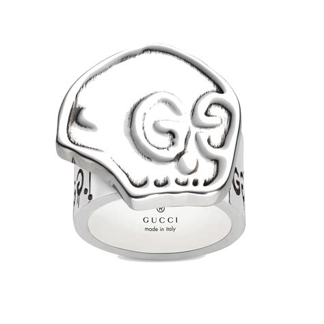 gucci skull ting|paved silver Gucci nail ring.